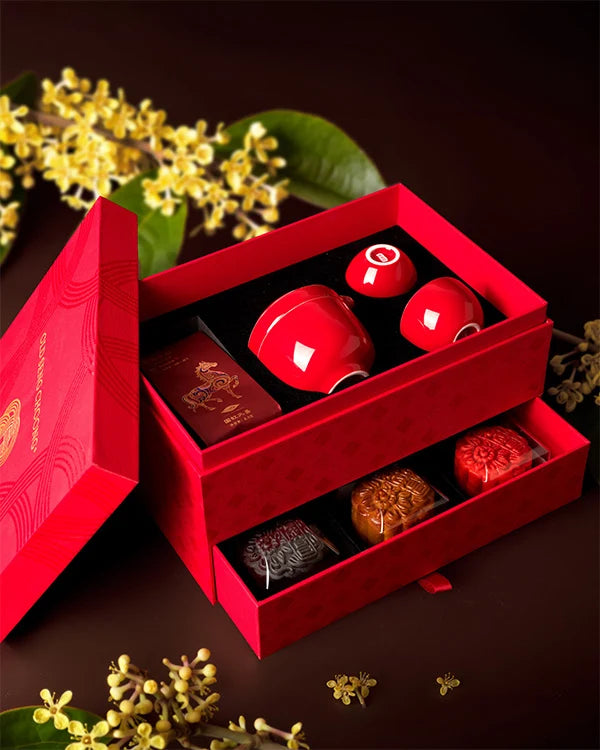 Six Harmonious Woven (Assorted Flavours) Mooncake Set 六福相织礼